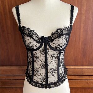 Undercover Wear Lace Bustier Corset 34A Made in USA